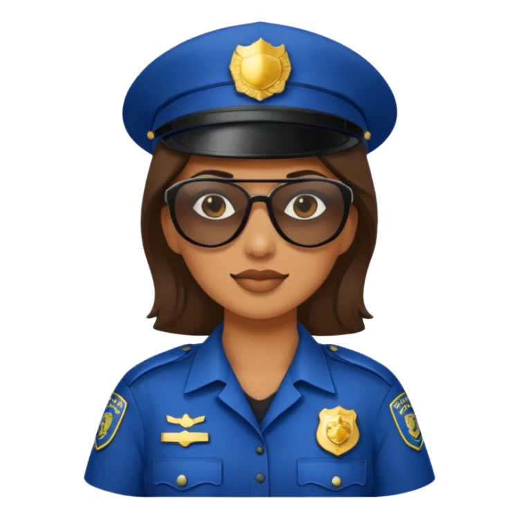 woman police wearing sun glasses sticker