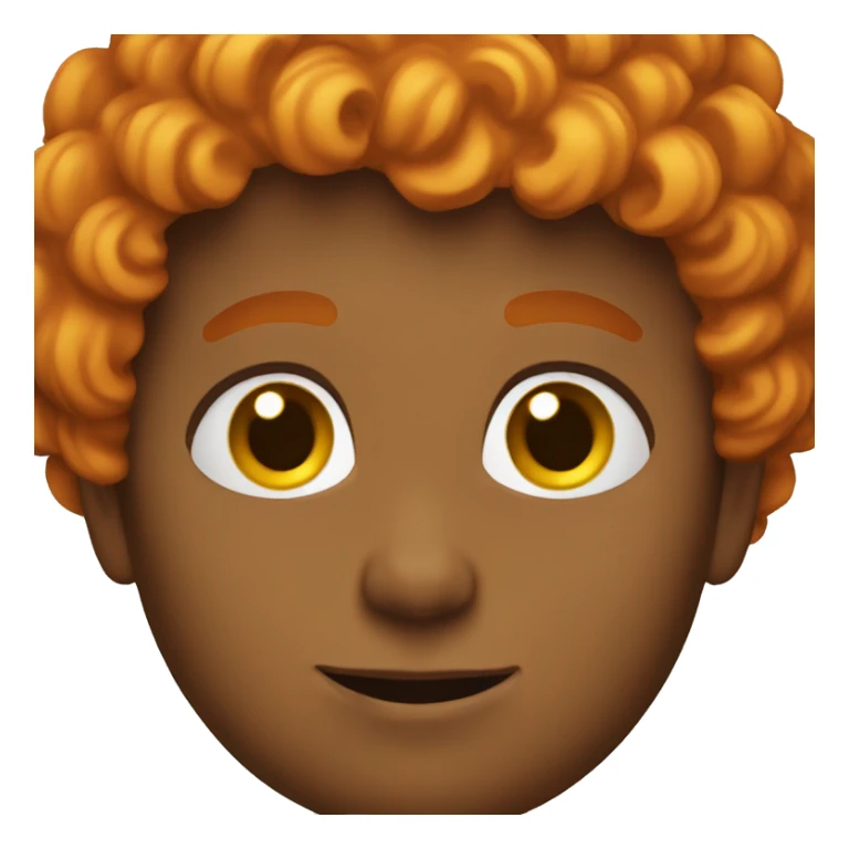 boy with curly orange hair sticker
