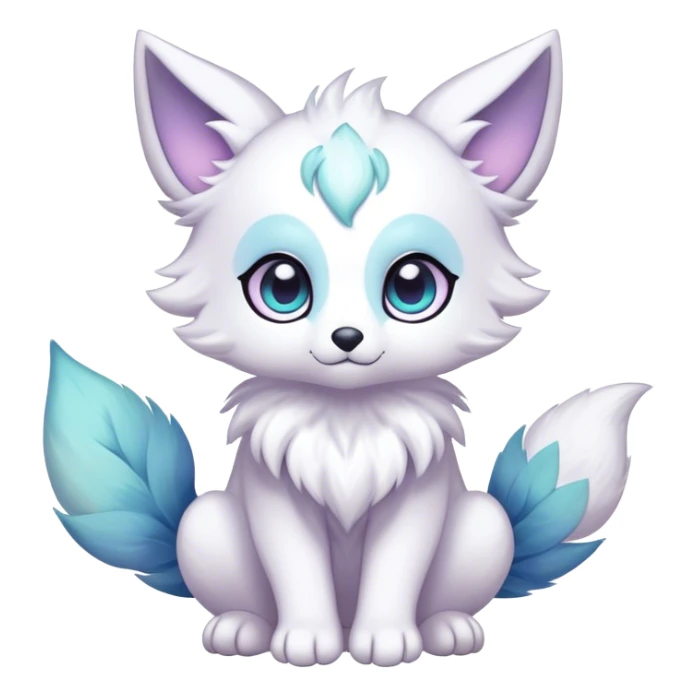 Kawaii bright fantasy ethereal anthro fursona Fakemon sticker