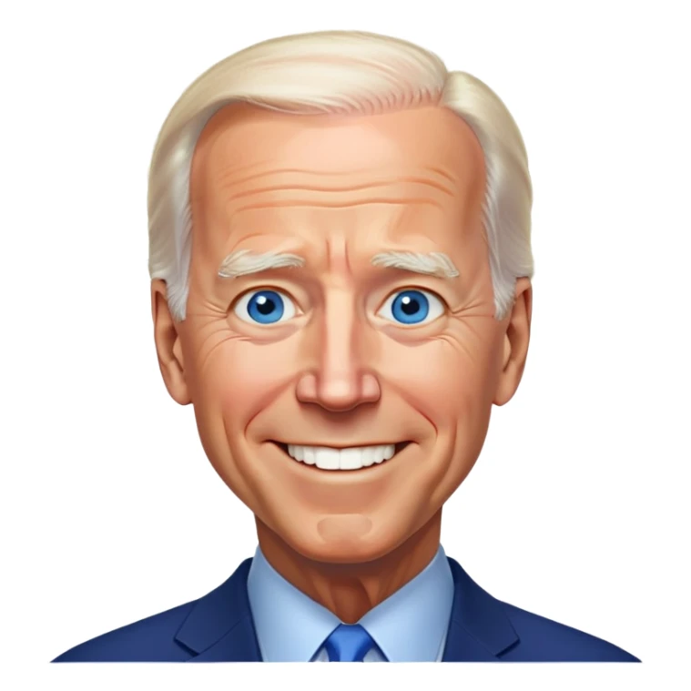 Joe Biden blue eyes smiling sticker