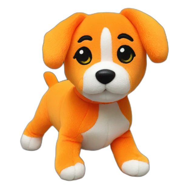 Orange baby dog toy without legs sticker