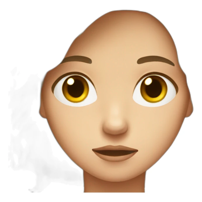 Brown hair young White women, upset face sticker