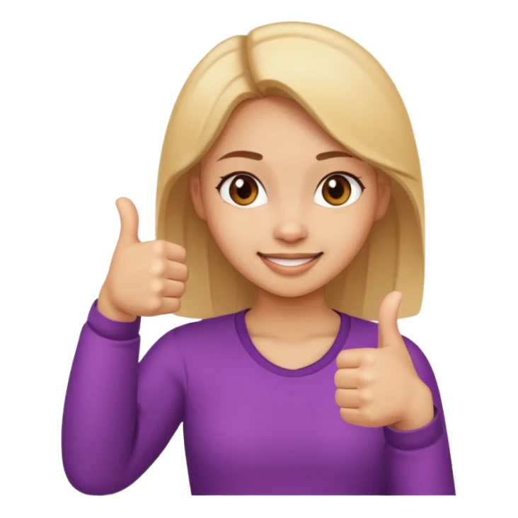 

a girl with a thumb ups and one with thumbs odwnv



 sticker