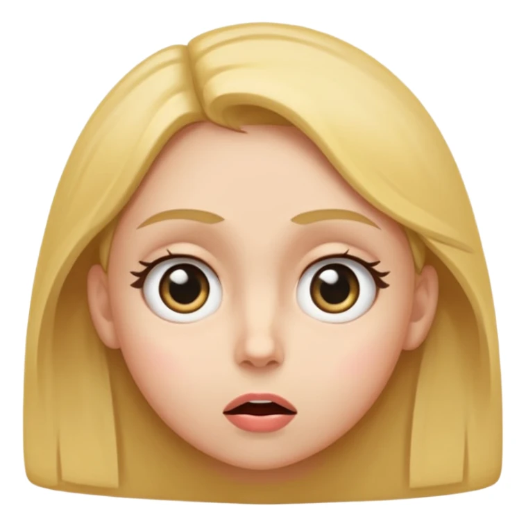 Face looking to the side with wide eyes and low mouth with raised eyebrows (the viral face for this is a bad idea, but we’re totally gonna do it together anyway) make it a girl and make them tilting their head to the side, looking at me with side eyes and mouth closed sticker