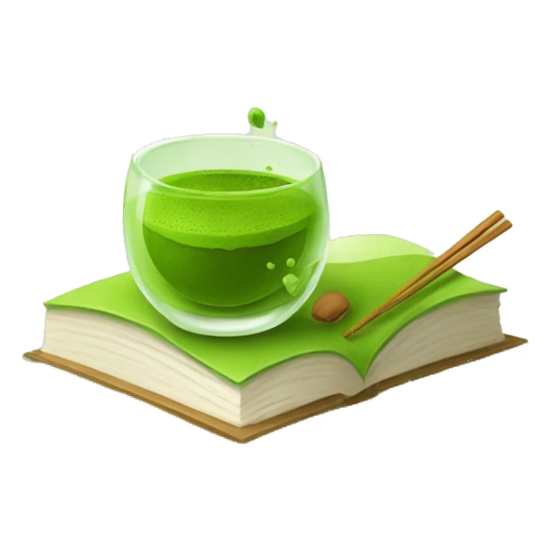Matcha and book sticker