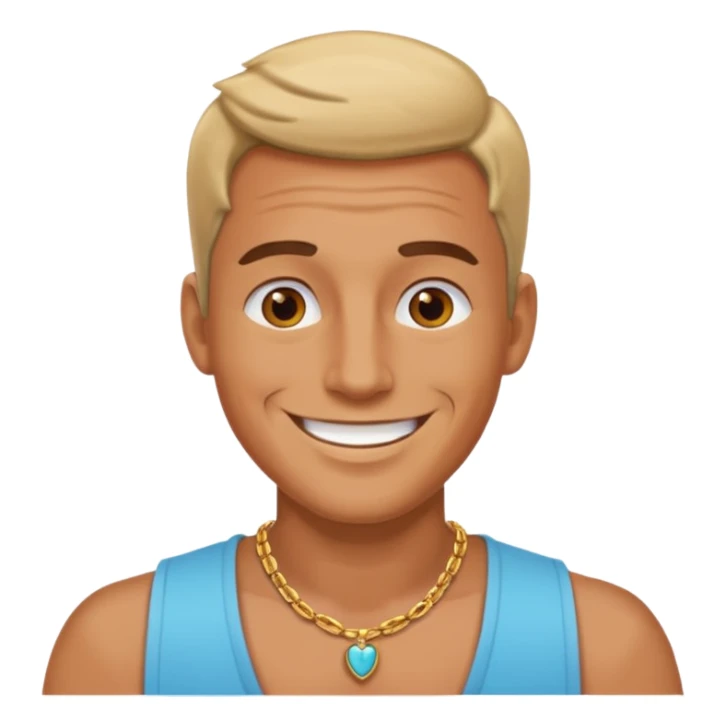 a rockstar man wearing necklace sticker