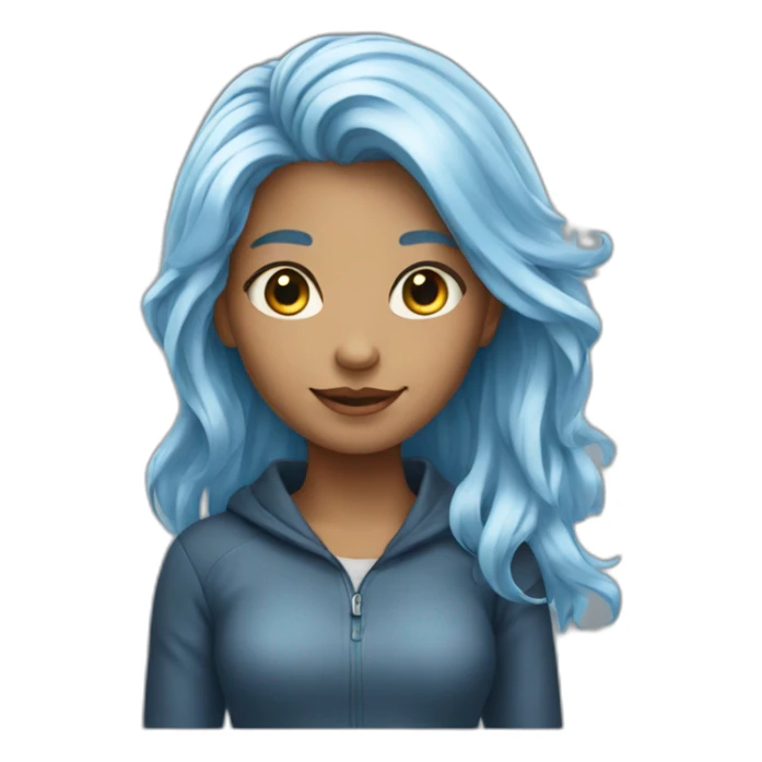 Girl with Light bleu hair ?  sticker