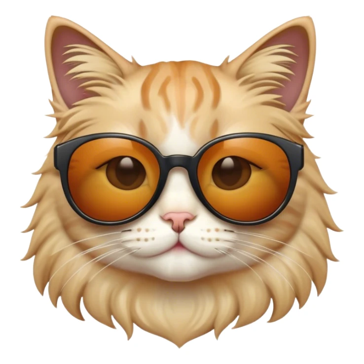 gatto con gli occhiali da sole e i capelli sticker