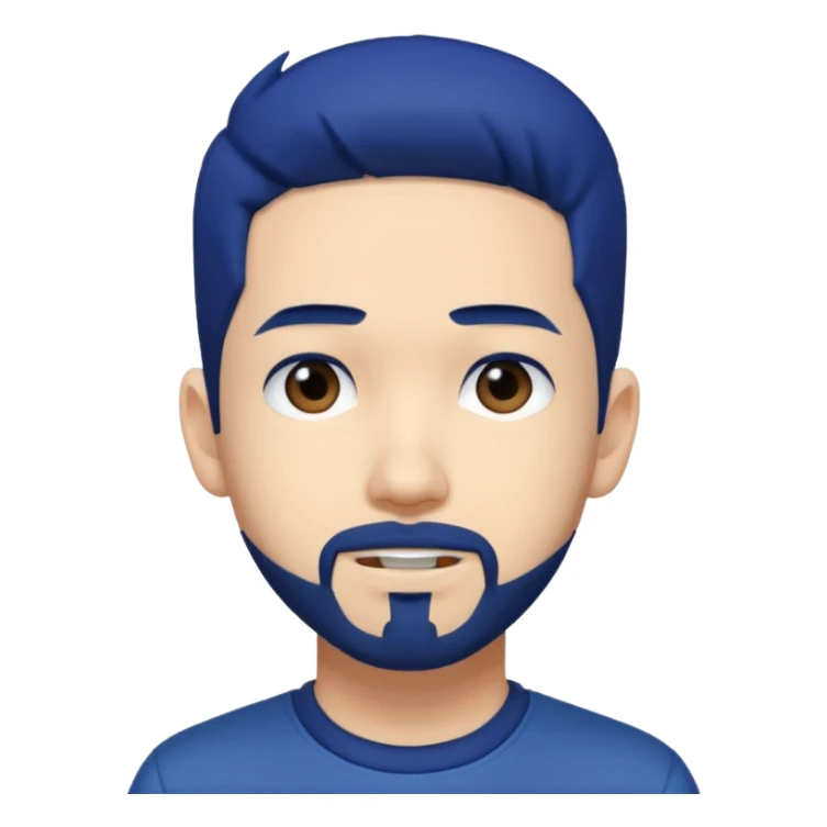 Mike Shinoda with dark blue hair sticker