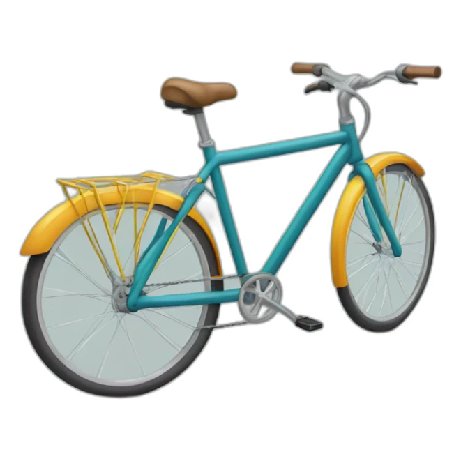 Bicicleta tàndem cuatro personas colores sticker