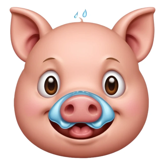 Pig dying of laughter  sticker