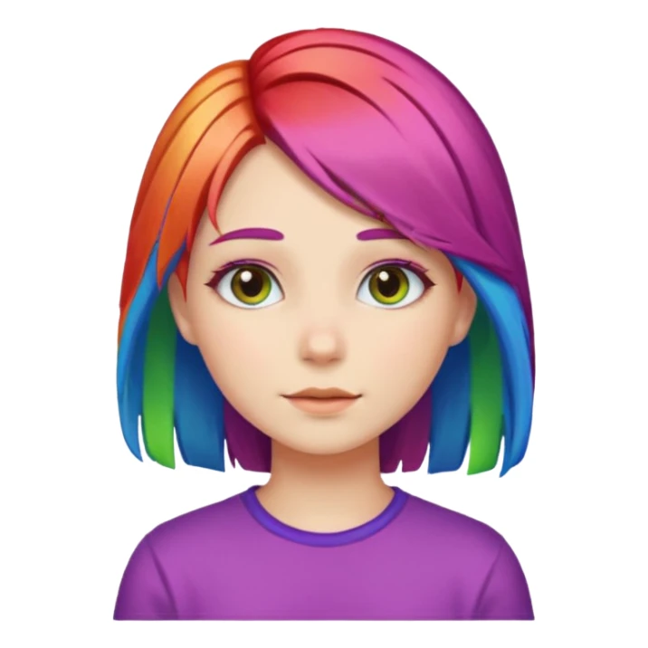 Rainbow pretty girl sticker