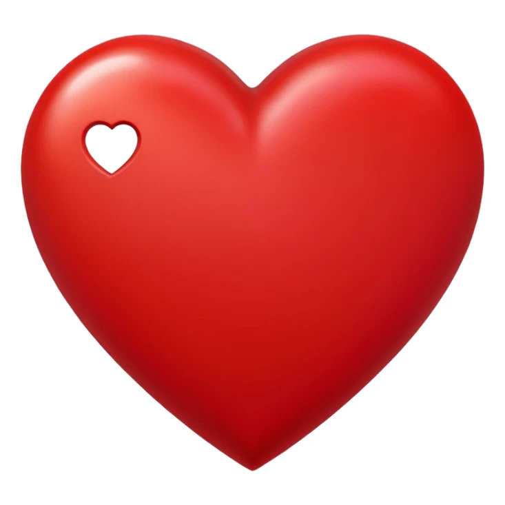 Un corazón grande rojo con la letra J en mayúscula sticker