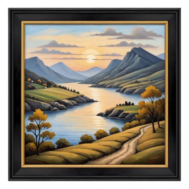 Old painting in the auction sticker