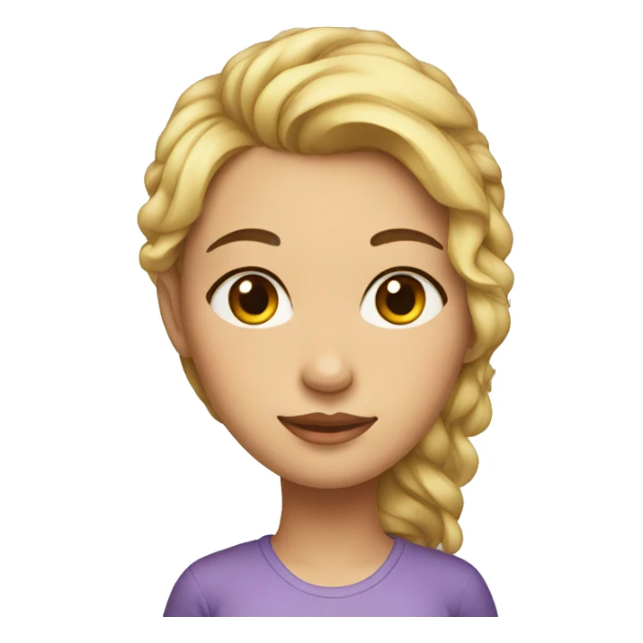 a girl with a bump on her forhead sticker