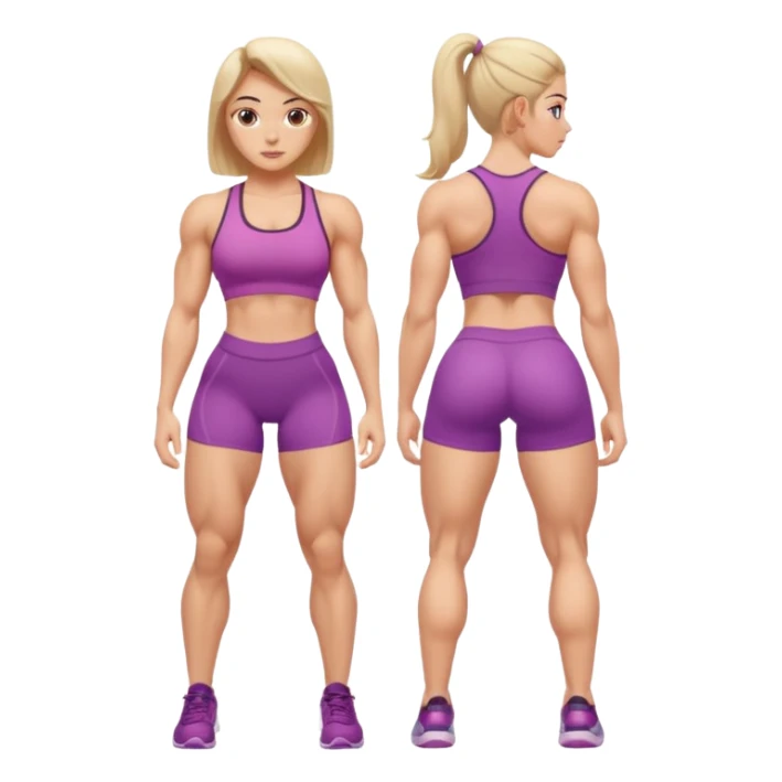 girl working out glutes sticker