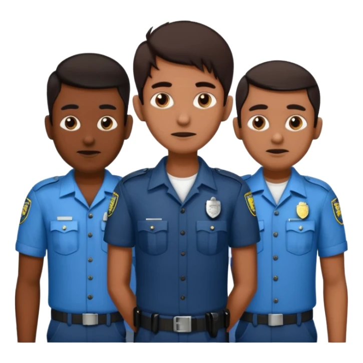Make a dirty Indian with a short Afro that is curly hair getting arrested. Make the Indian skinny too. Give him a it support outfit not a police uniform sticker