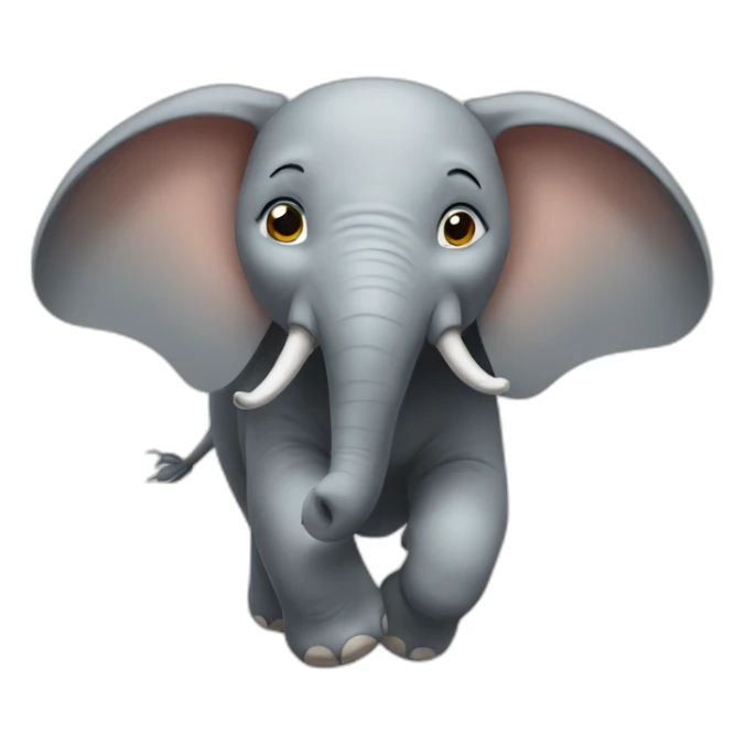 Flying elephant sticker