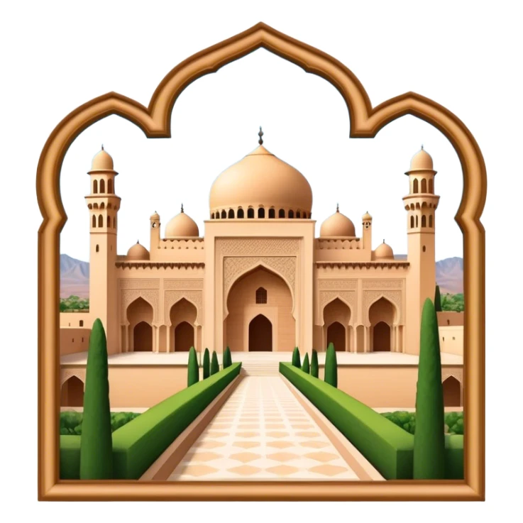 Alhambra Landmark Emoji – Highlighting its Moorish architecture and distinctive arches. sticker