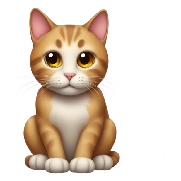 Cat sitting on a red heart  sticker