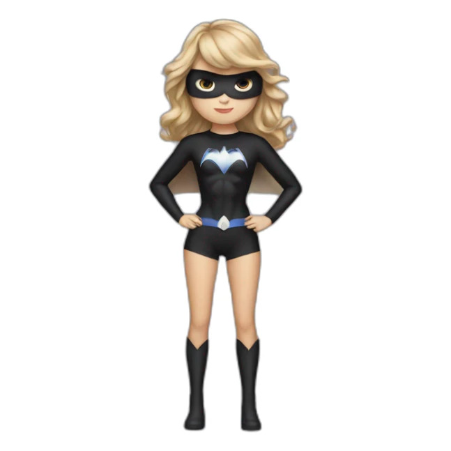 taylor swift wearing a superhero outfit full body sticker