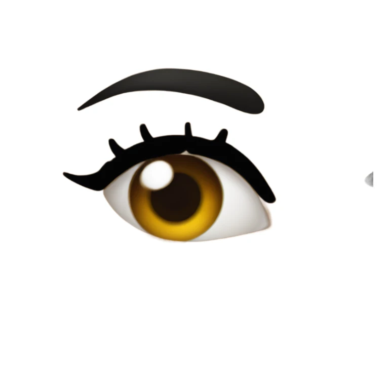 girl wearing makeup with long black hair  sticker