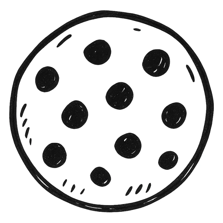 cookie icon, hand drawn style, playful lines sticker