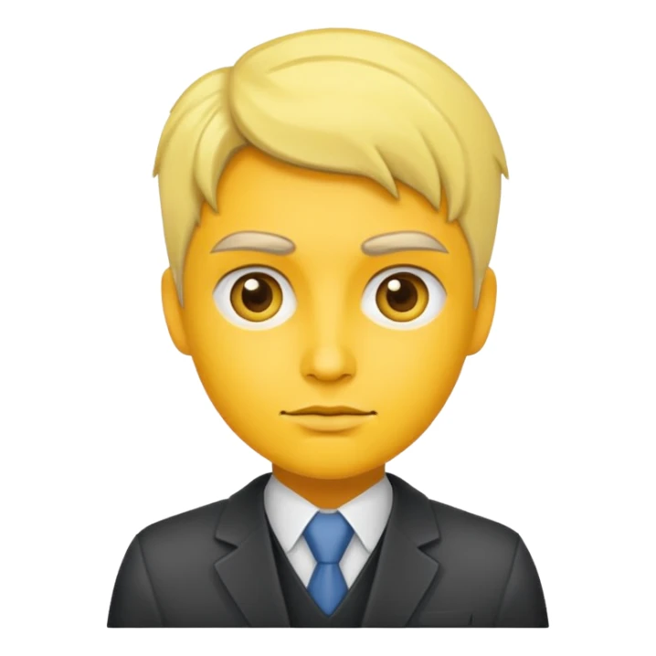 journalist with yellow skin, no gender marker sticker