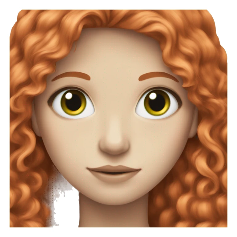 red hair green eyes pale skin sticker
