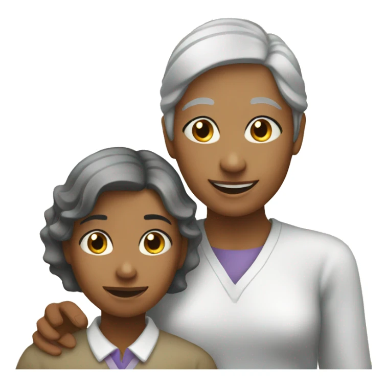 YOUNG WOMAN HELPING ELDER PERSON sticker