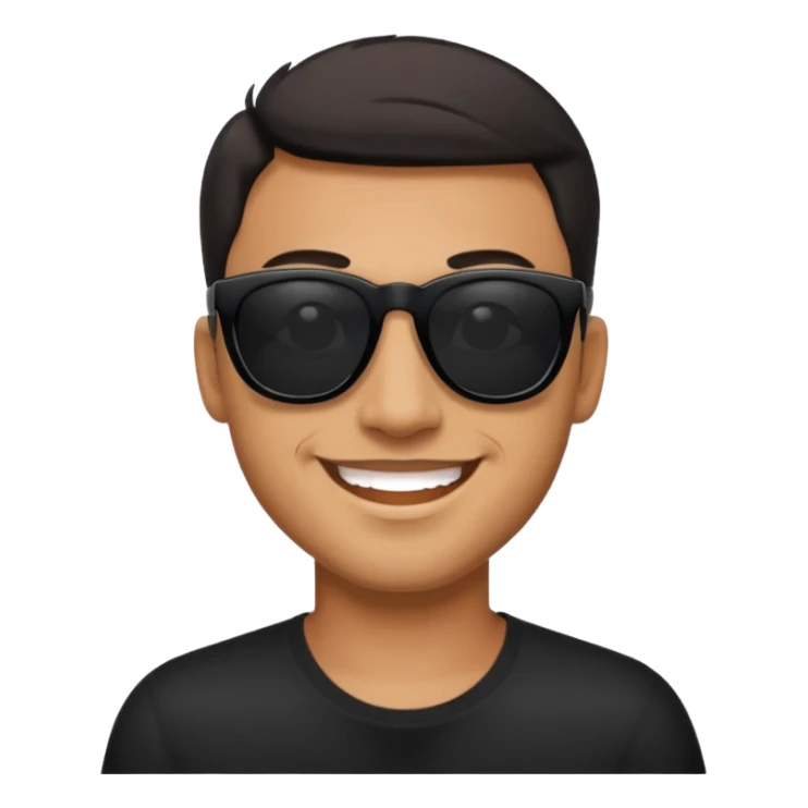 Siyah gözlüklü erkek emojisi  sticker