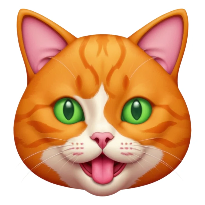 um gato laranja curioso mostrando a lingua sticker