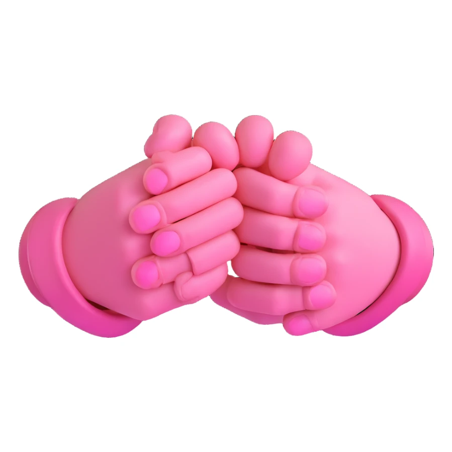 pinky swear, two hands, playful, clean lines sticker