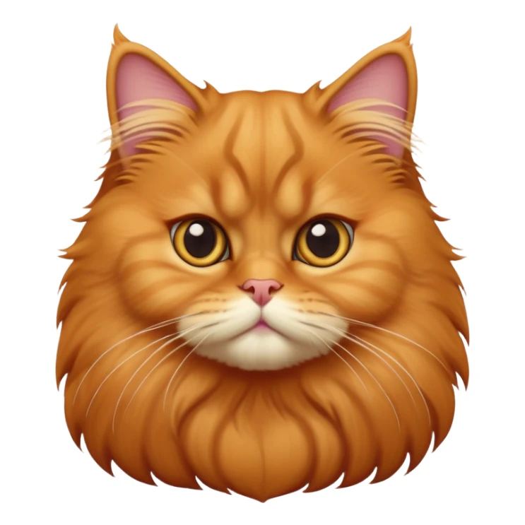 cinematic-adorable-big-eyed-fluffy-solid ginger-persian-cat-portrait-emoji,-head-tilted-playfully-with-a-sweet-expression,-fluffy-solid ginger-fur,-simplified-yet-irresistibly-cute-features-with-large,-expression, solid ginger cat sticker