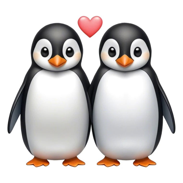 Pingüino y pinguina enamorados sticker