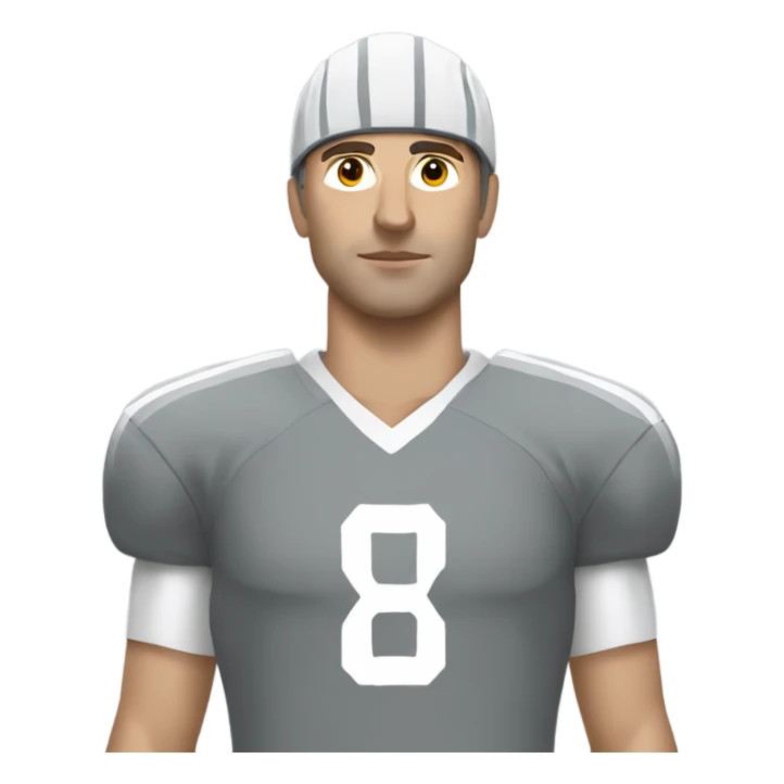A Slavic football player in a gray uniform sticker