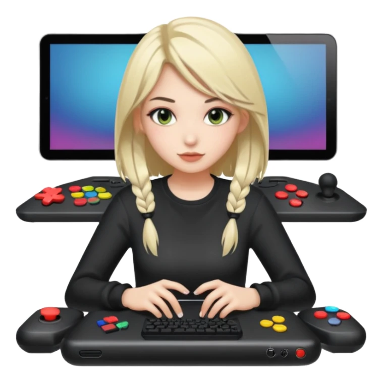 Gamer, e-girl, with gaming set-up sticker