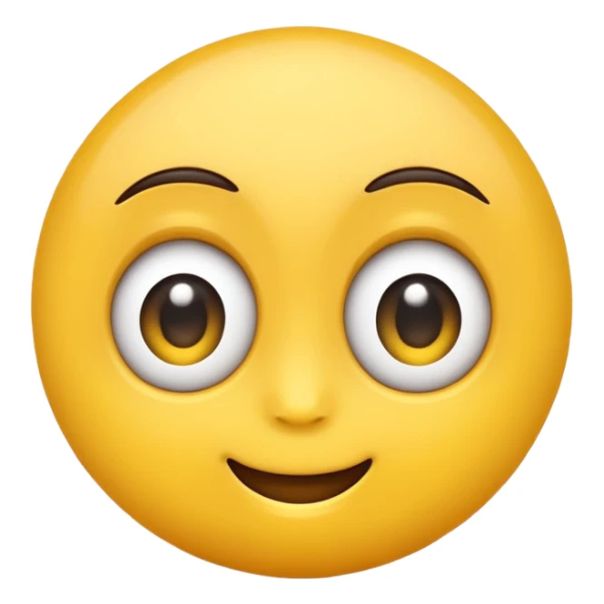 Sassy emoji with big eyes sticker