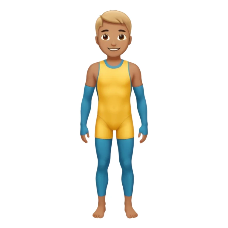 a man in a swimsuit full body sticker