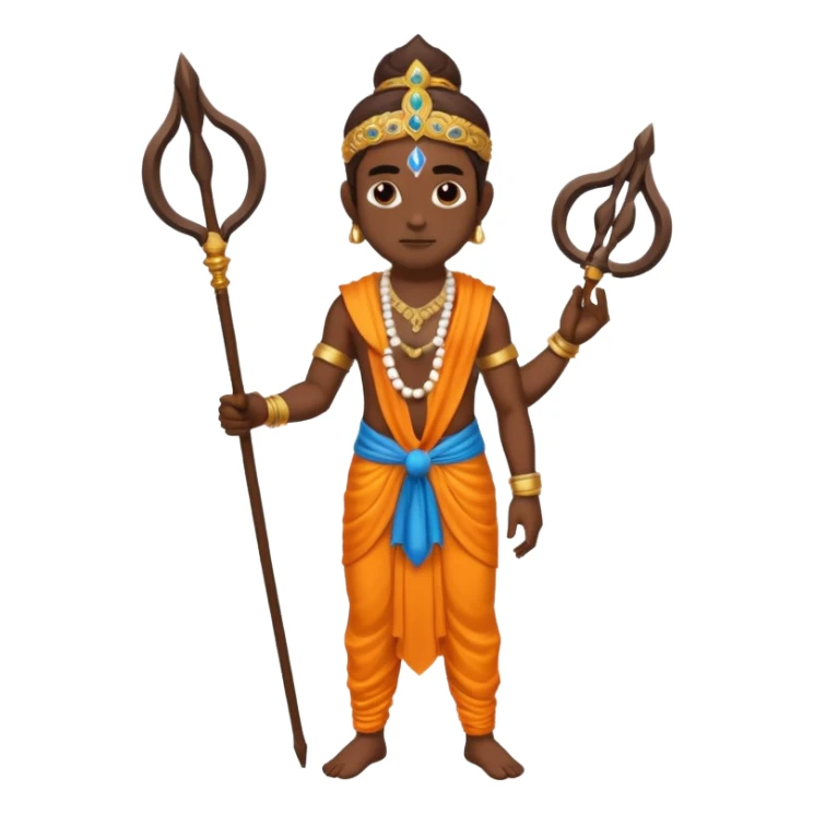 Lord Rama standing in Vrindavan with a bow in his hand sticker