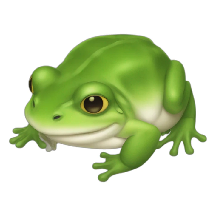 Grenouille qui mange un chat sticker