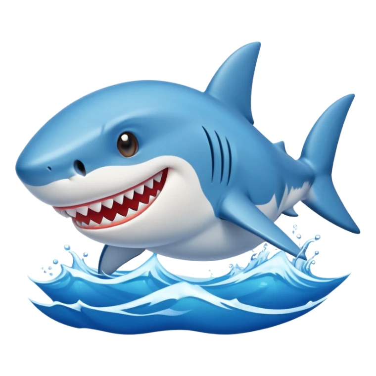A shark wearing blue sneakers sticker