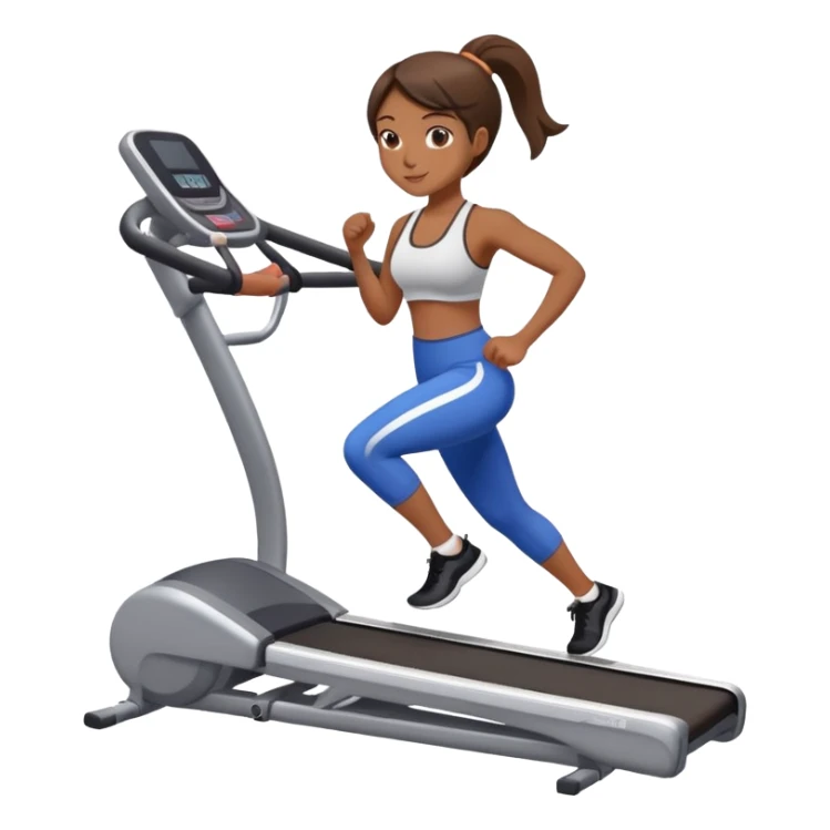 Girl at the gym doing stair master sticker