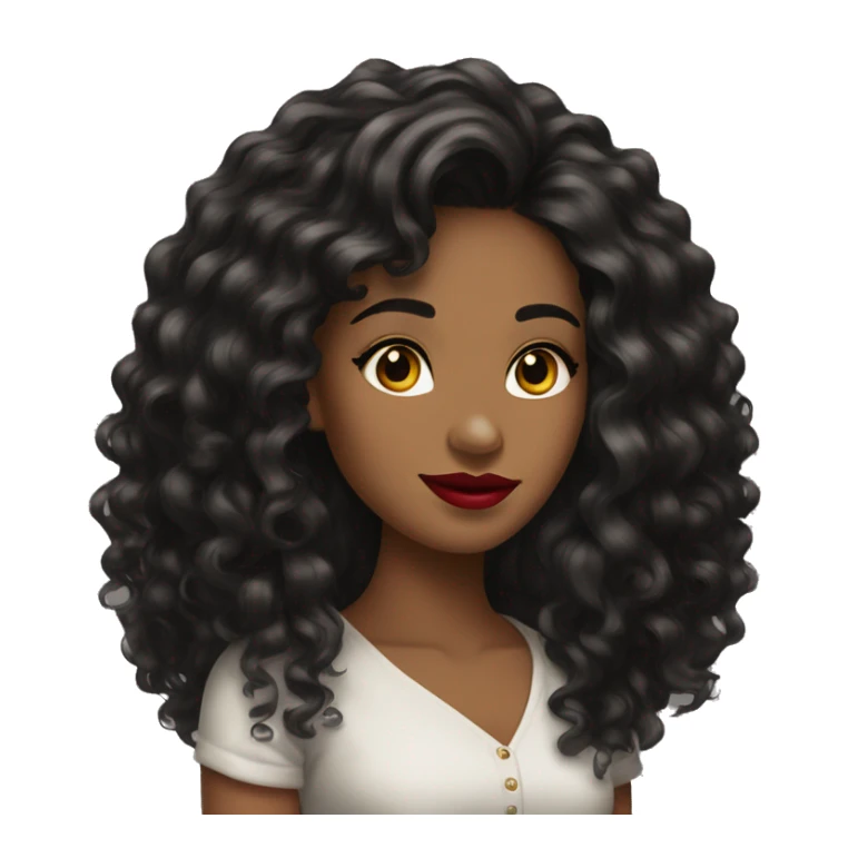 pretty-long-curly-black-hair-caramel-woman-red-lips- sticker
