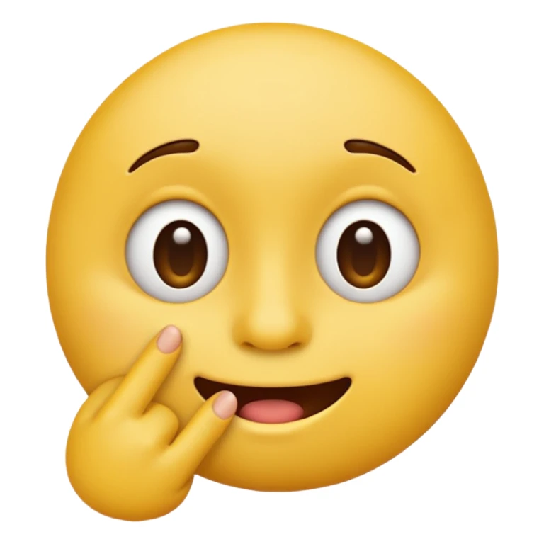 Shush emoji with finger on mouth sticker