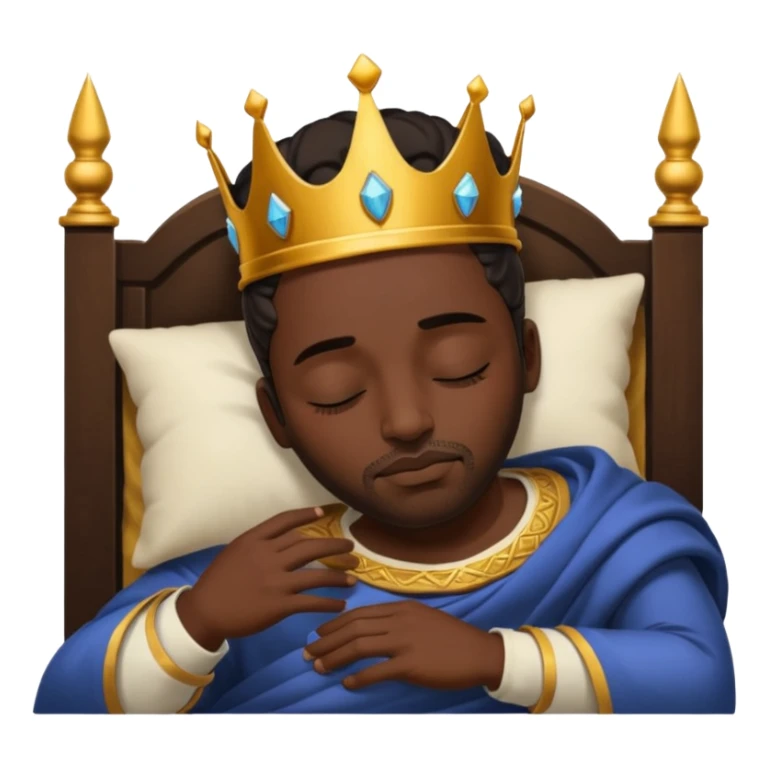 Una cara de un rey negro durmiendo  sticker