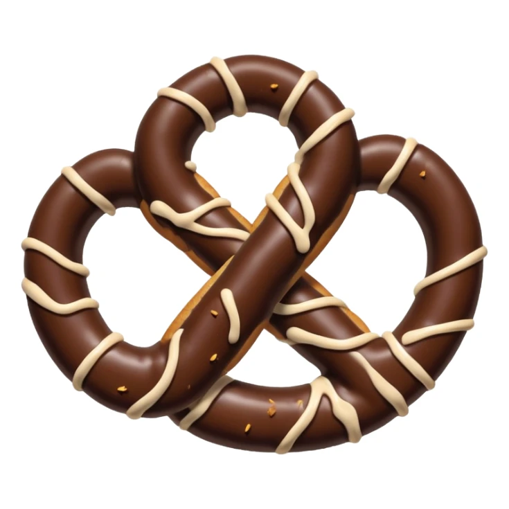  chocolate dipped pretzels with dark chocolate drizzle  sticker