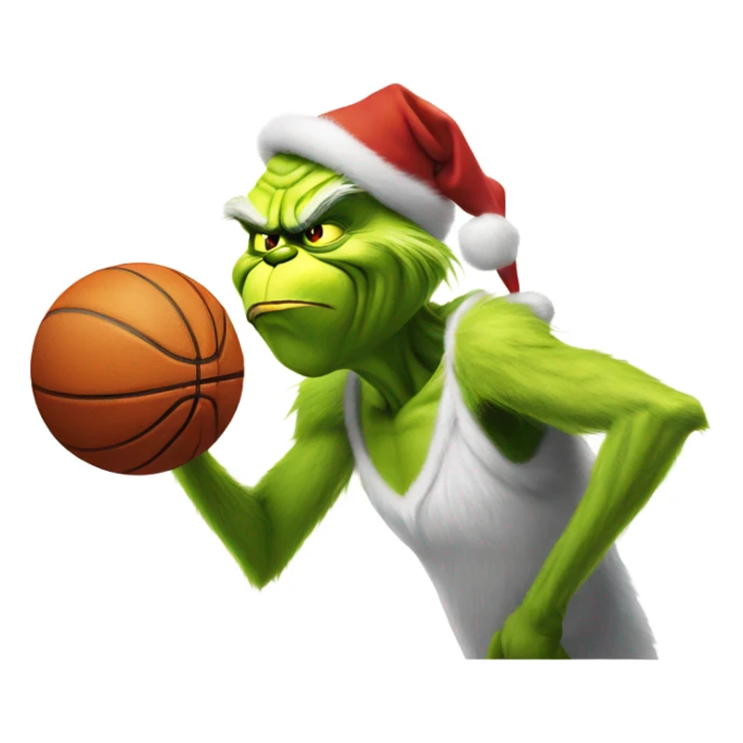 The grinch with a basketball  sticker