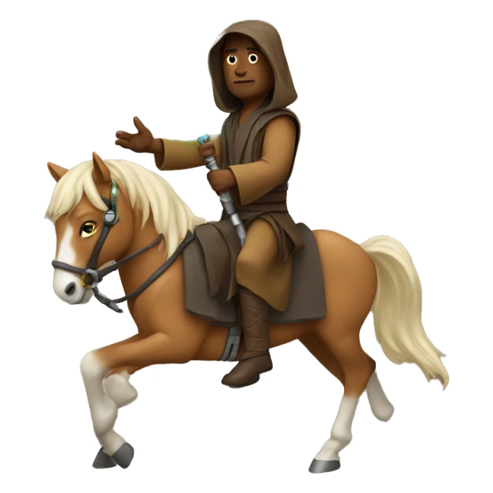 Jedi on a horse sticker