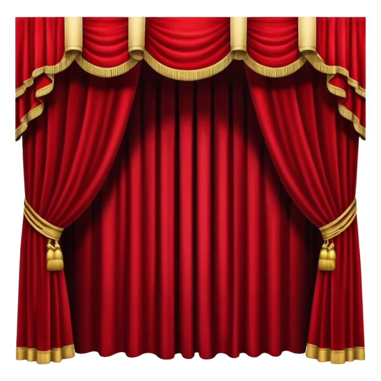 Theater curtains opening with spotlight sticker